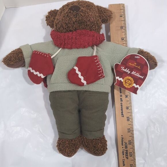 Hallmark Plush "Teddy Mittens" 2002 Winter Christmas Outfit - Picture 8 of 11